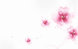 情人节元素梦幻的粉色花儿素材