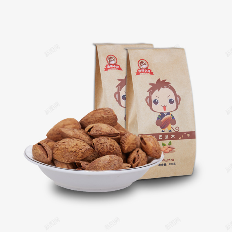 巴旦木png免抠素材_新图网 https://ixintu.com 包装食品 坚果 美味