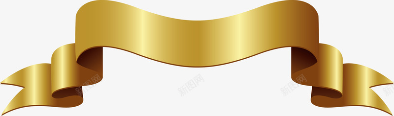 金色飘带图标png_新图网 https://ixintu.com 丝带图标 创意丝带 彩色丝带 时尚标签 高档金色丝带标签