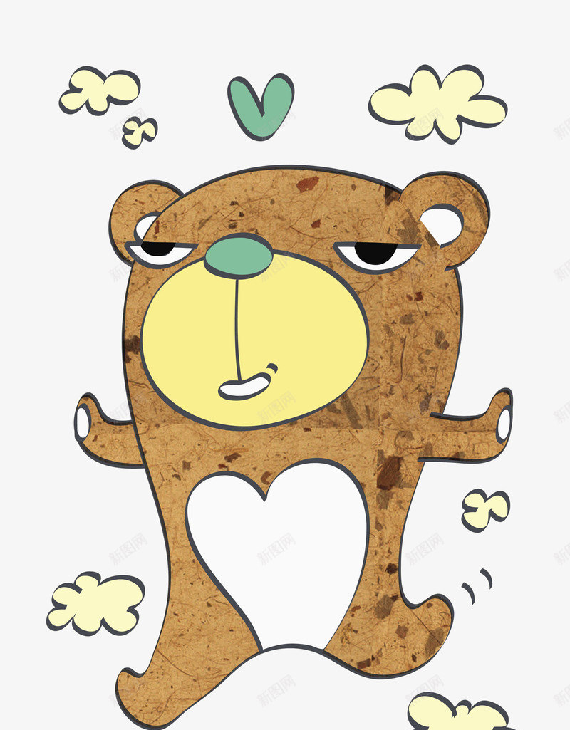 卡通可爱小熊图png免抠素材_新图网 https://ixintu.com 动物 卡通 可爱的 小熊 手绘 插图 表情