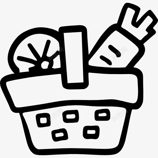 野餐篮子的蔬菜图标png_新图网 https://ixintu.com 全 卡通 手绘 手绘烹饪 篮 蔬菜 野餐 食品 食品篮