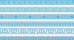 宫廷元素蓝色中式花边矢量图高清图片