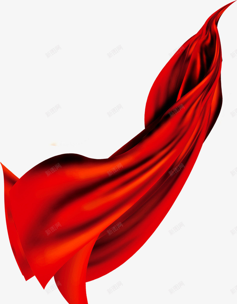 中国风红色丝绸海报png免抠素材_新图网 https://ixintu.com 丝绸 国风 海报 红色