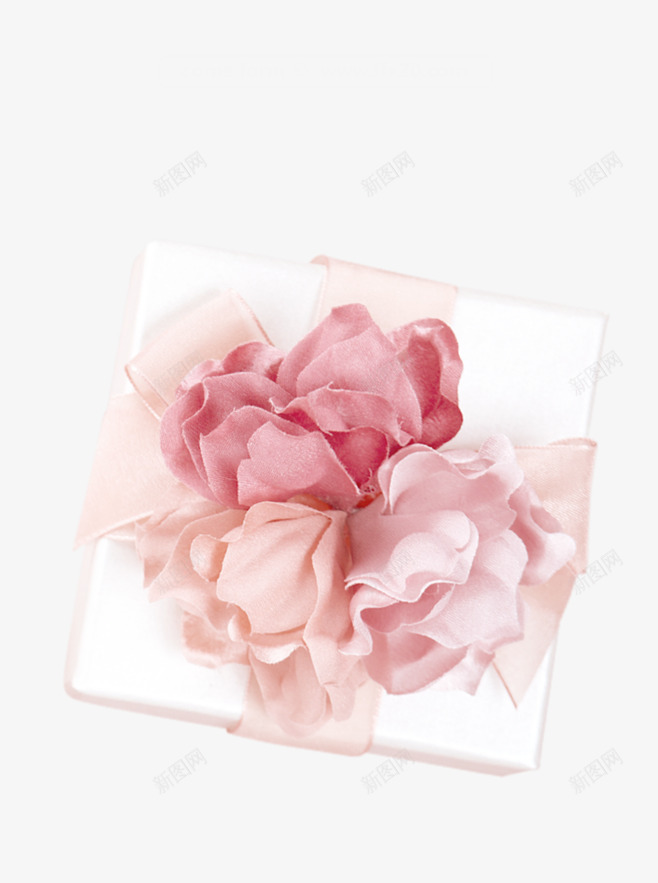 粉色花朵礼物盒png免抠素材_新图网 https://ixintu.com 礼物盒 礼盒 粉色 粉色礼物盒 花朵
