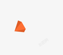 棱角锥体亮橙色多面棱角锥体高清图片