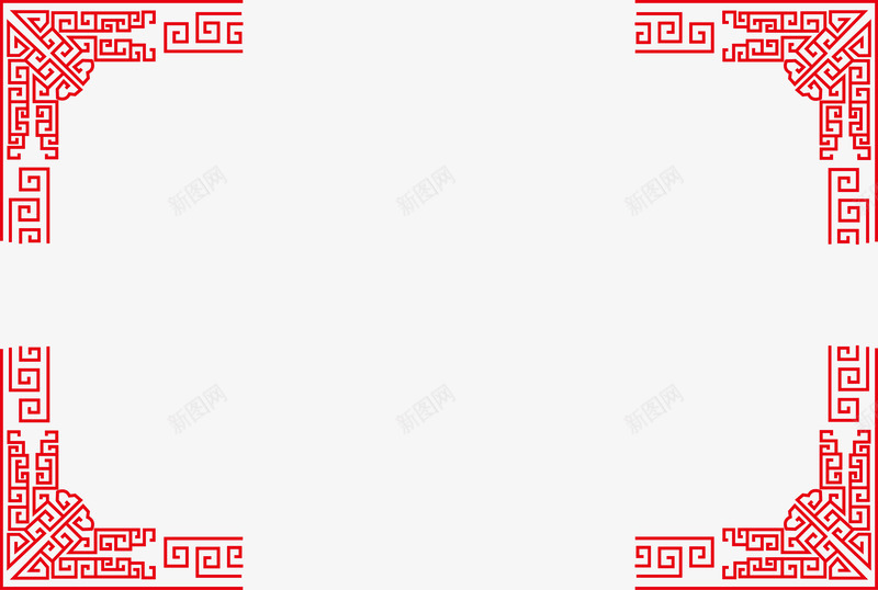 红色矩形窗纹png免抠素材_新图网 https://ixintu.com 中式窗框 中式窗纹 中式花纹 印花 古代窗纹 窗纹 窗花 花纹 边框