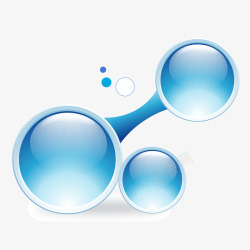 分子式蓝色结构圆形素材