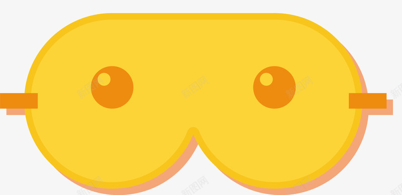 黄色卡通可爱眼罩png免抠素材_新图网 https://ixintu.com 卡通眼罩 可爱风格 眼罩 矢量睡眠眼罩 防光眼罩 黄色眼罩