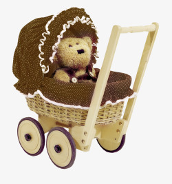 小熊婴儿推车素材
