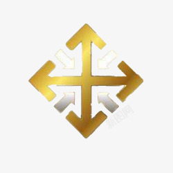 独特图标金色菱形图标高清图片