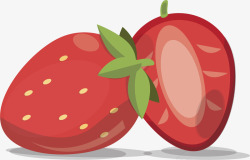 水果心形图卡通草莓矢量图高清图片