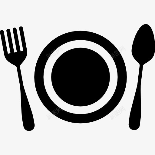 餐厅图标png_新图网 https://ixintu.com 勺子 叉子 工具和用具 盘子 食品和餐厅 餐具 餐厅