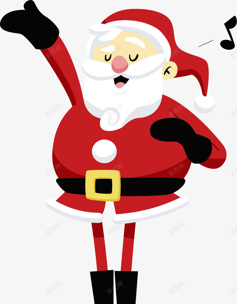 卡通唱歌的圣诞老人矢量图ai免抠素材_新图网 https://ixintu.com 唱歌 圣诞快乐 圣诞老人 圣诞节 圣诞节快乐 矢量png 矢量图