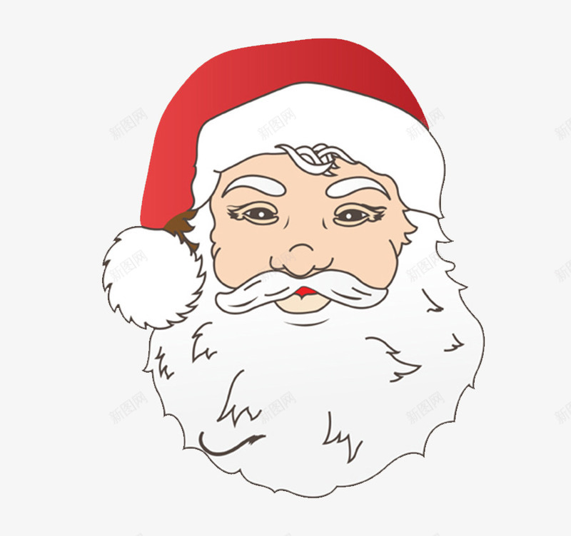 圣诞老人脸png免抠素材_新图网 https://ixintu.com 圣诞人物 圣诞帽 圣诞素材 圣诞老人 脸