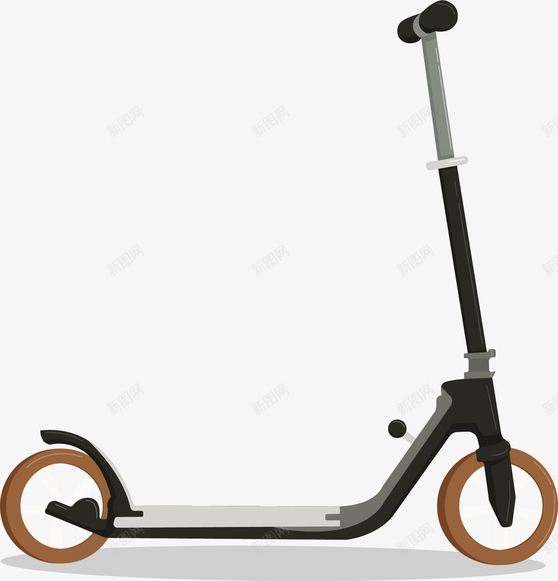 滑板车png免抠素材_新图网 https://ixintu.com 卡通 可爱 滑板车 玩具 简单