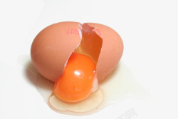 蛋白蛋黄打开的鸡蛋高清图片