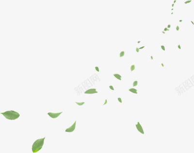 绿色叶子漂浮装饰png免抠素材_新图网 https://ixintu.com 叶子 图片 漂浮 绿色 装饰