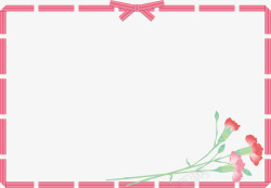 康乃馨边框粉色母亲节花朵框架高清图片