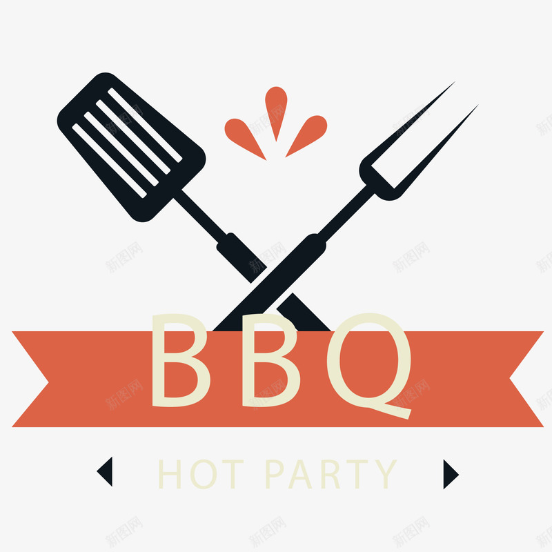 创意烧烤标签png免抠素材_新图网 https://ixintu.com BBQ 创意 标签设计 烧烤 贴纸设计 餐具