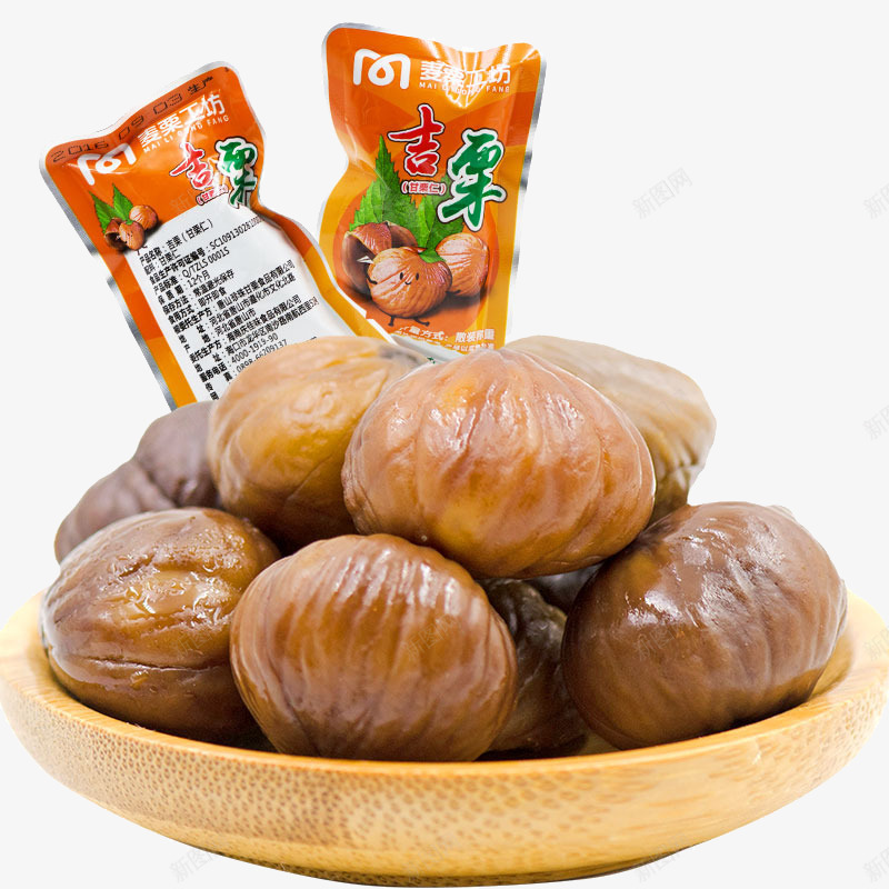 吉栗png免抠素材_新图网 https://ixintu.com 产品实物 坚果 栗子 甘栗仁 零食