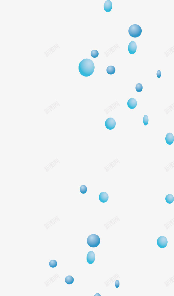 漂浮的蓝点矢量图ai免抠素材_新图网 https://ixintu.com 手绘 漂浮 蓝色 装饰 矢量图