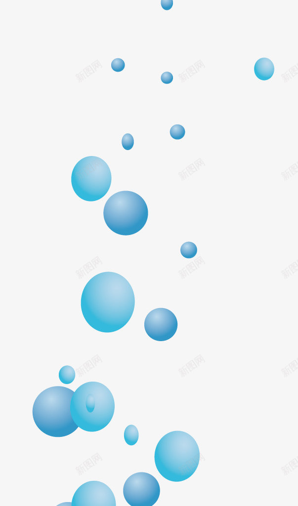 漂浮的蓝点矢量图ai免抠素材_新图网 https://ixintu.com 手绘 漂浮 蓝色 装饰 矢量图