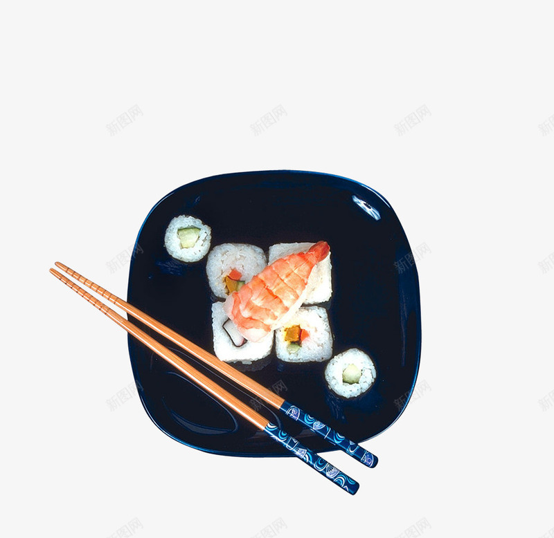 海鲜寿司饭png免抠素材_新图网 https://ixintu.com 寿司 筷子 米饭 蔬菜 食物 饭