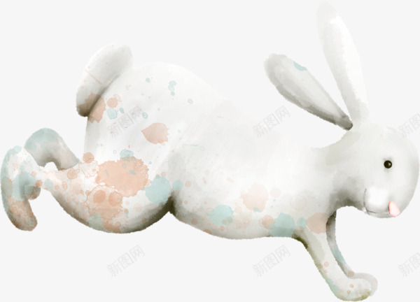 奔跑的小兔子png免抠素材_新图网 https://ixintu.com 卡通 可爱 奔跑 小兔子 手绘 白色 逃跑