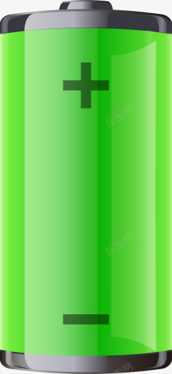 最新绿色手机满格电池电量图标高清图片