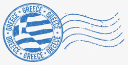 信封邮票希腊圆形邮戳高清图片