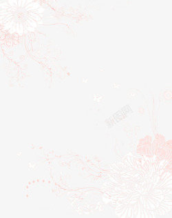 牡丹花透明底纹花纹高清图片