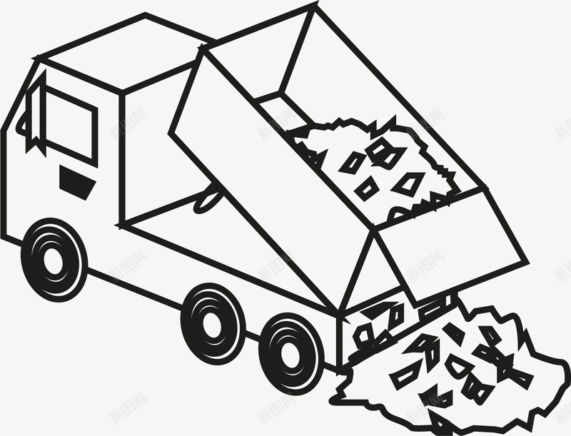 废弃物回收车png免抠素材_新图网 https://ixintu.com 回收废弃物 垃圾 废弃物 脏乱废弃物 脏污 车子