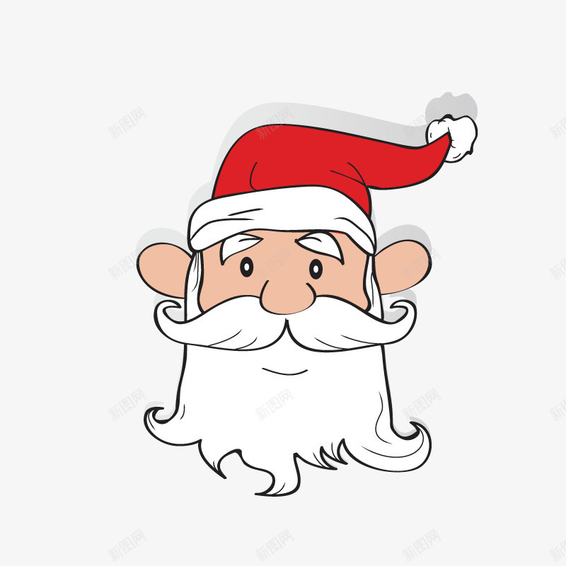 大耳朵圣诞老人卡通图png免抠素材_新图网 https://ixintu.com 可爱的 圣诞树 圣诞老人 圣诞节 大耳朵 白胡子老头
