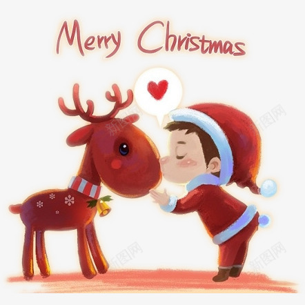 圣诞鹿圣诞老人png免抠素材_新图网 https://ixintu.com 圣诞快乐 圣诞祝福 圣诞老人 圣诞鹿