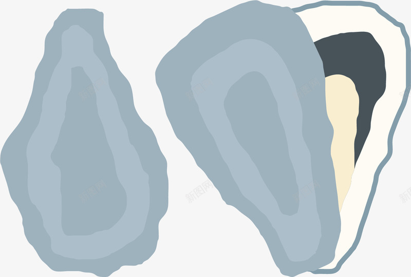 撬开生蚝png免抠素材_新图网 https://ixintu.com 卡通生蚝 手绘 撬开 海鲜生蚝 生蚝 生蚝手绘