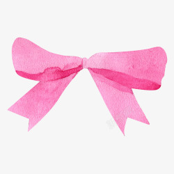 情人节手绘粉色蝴蝶结素材