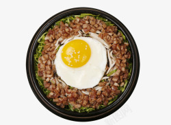 韩式肉丁鸡蛋拌饭素材