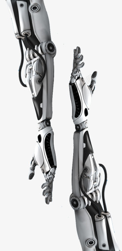 灰色机械臂智能科技机器人手臂高清图片
