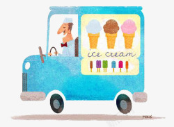 冰淇淋贩卖车素材