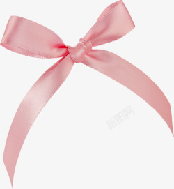 丝绸缎带粉色蝴蝶结高清图片
