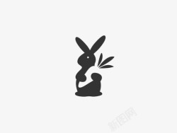 吃胡萝卜的兔子兔子LOGO图标高清图片