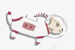 动物宇航员卡通手绘可爱小狗宇航员高清图片