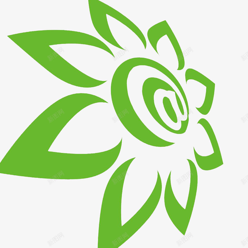 网络科技logo创意图标png_新图网 https://ixintu.com logo 科技 绿色花瓣 网络 网络科技LOGO