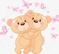 bear小熊两只拥抱的小熊高清图片