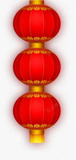 中国风节日烘托成串的红灯笼高清图片