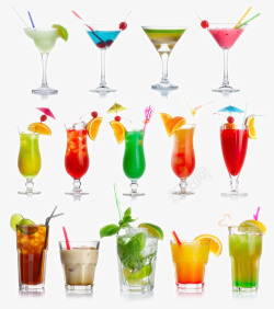 彩色玻璃夏季清新饮料果汁高清图片