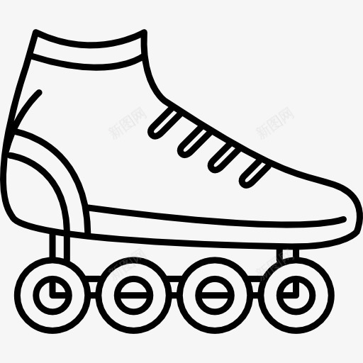 LineSkatingShoe图标png_新图网 https://ixintu.com 体育 开机 溜冰鞋 滑板 滚筒