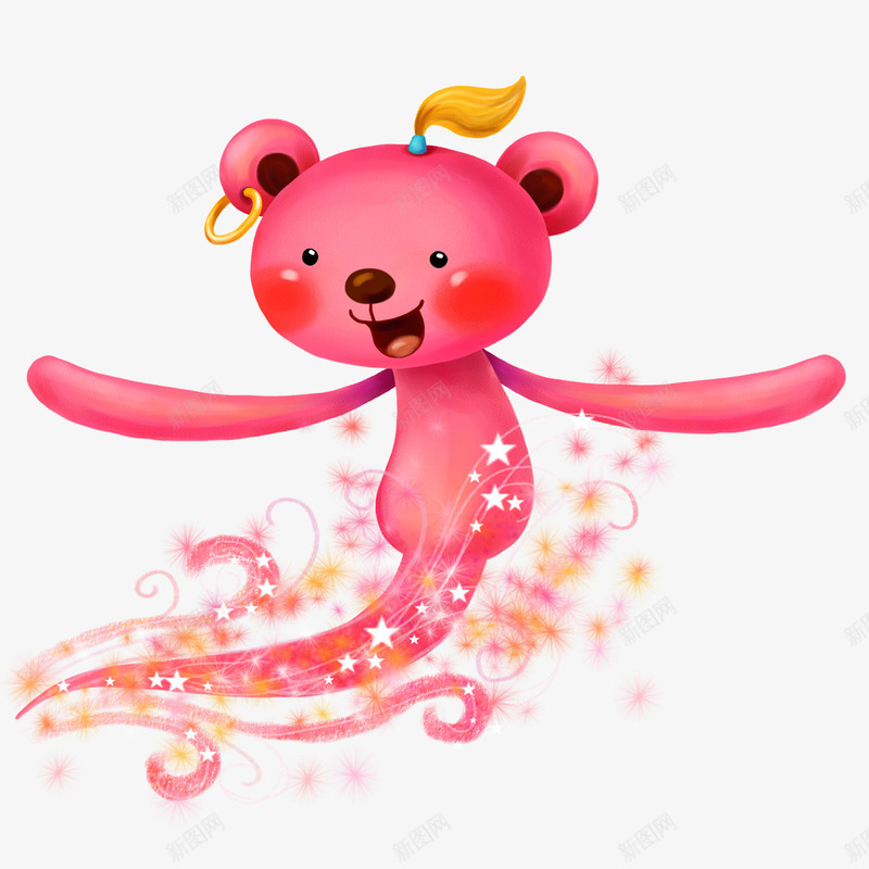 粉色可爱玩具小熊png免抠素材_新图网 https://ixintu.com 卡通 可爱 玩具 粉色