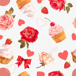爱心草莓图片浪漫玫瑰背景高清图片
