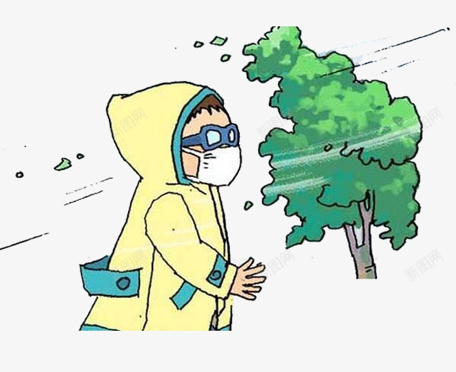 寒风中戴口罩和眼镜走路的路人png免抠素材_新图网 https://ixintu.com 免抠 卡通 口罩 寒风 手绘 眼镜 绿色 路人 黄色